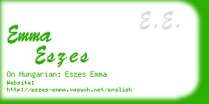 emma eszes business card